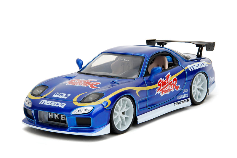 "Street Fighter" 1/24 Scale Die-cast Mini Car with Figure Chun-Li & 1993 Mazda RX-7