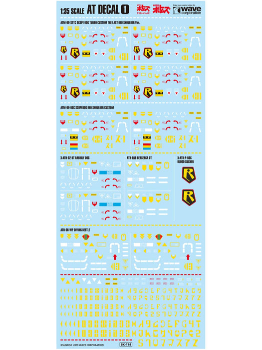 "Armored Trooper Votoms" 1/35 Scale AT Decal (1)