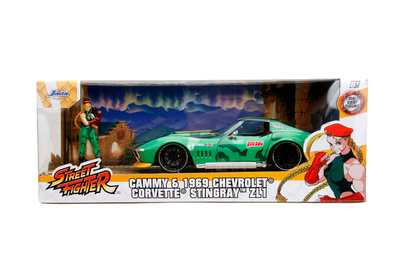 "Street Fighter" 1/24 Scale Die-cast Mini Car with Figure Cammy & 1969 Chevrolet(R) Corvette(R) Stingray(TM) ZL1