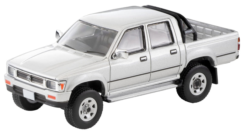 1/64 Scale Tomica Limited Vintage NEO TLV-N256c Toyota Hilux 4WD Pick Up Double Cab SSR (Silver) 1991