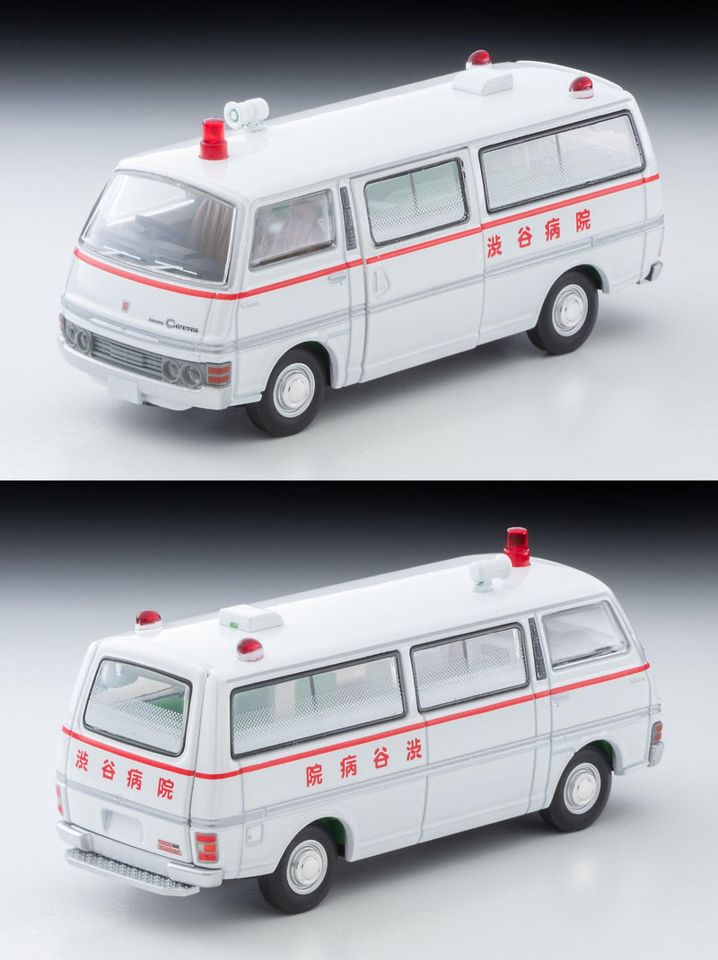 1/64 Scale Tomica Limited Vintage NEO TLV-N "Daitokai" 01 Nissan Caravan Ambulance (Shibuya Hospital) From "Daitokai Part III" Episode 7 Toubou no Kassouro