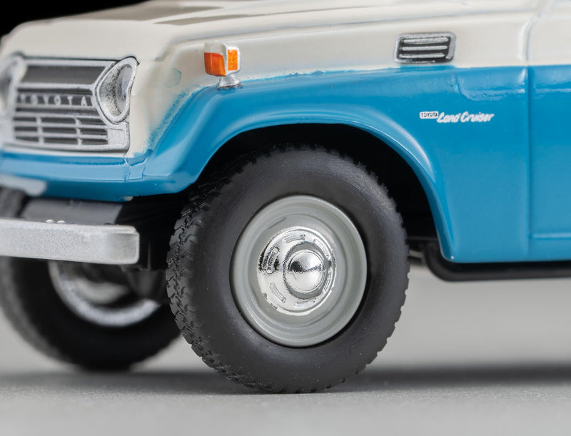 1/64 Scale Tomica Limited Vintage TLV-104d Toyota Land Cruiser FJ56V Model (White / Blue)