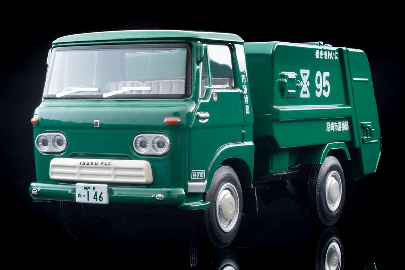 1/64 Scale Tomica Limited Vintage TLV-208a Isuzu Elf Garbage Truck (Amagasaki City Cleaning Bureau)
