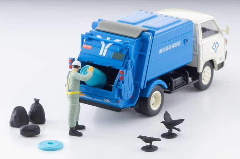 1/64 Scale Tomica Limited Vintage NEO TLV-N343a Mitsubishi Fuso Canter Garbage Truck (White / Blue)