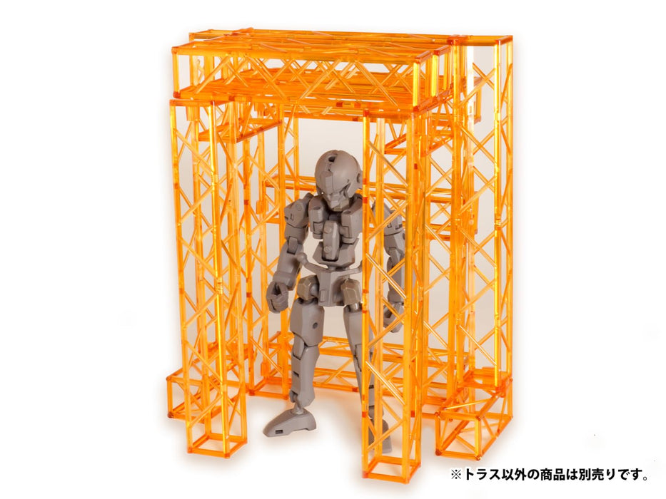 Non Scale Plastic Kit Pla Accessory 01 Truss Clear Orange Ver.