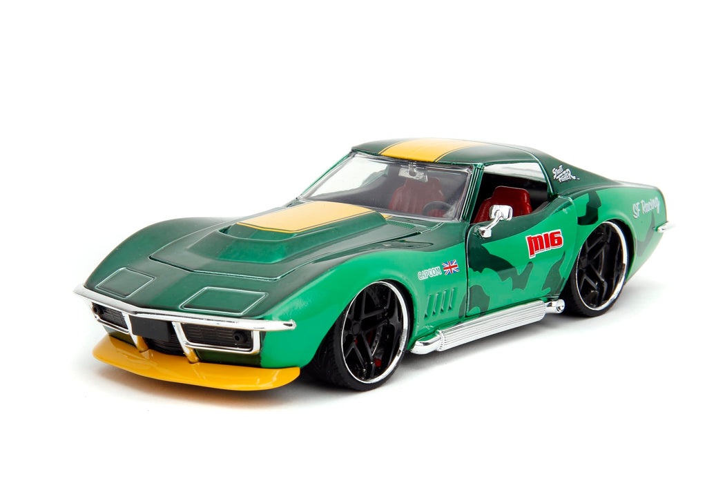 "Street Fighter" 1/24 Scale Die-cast Mini Car with Figure Cammy & 1969 Chevrolet(R) Corvette(R) Stingray(TM) ZL1
