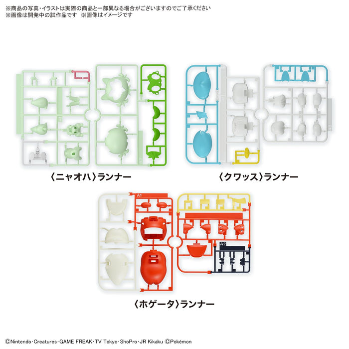 "Pokemon" Pokemon Plastic Model Collection PokePla Quick!! 18 + 19 + 20 Sprigatito & Quaxly & Fuecoco