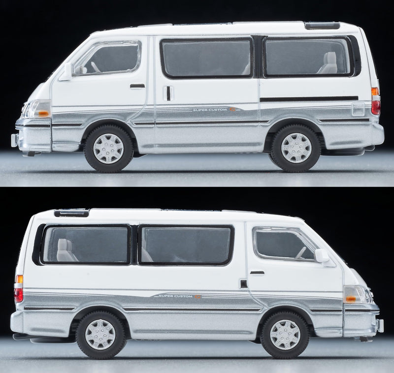 1/64 Scale Tomica Limited Vintage NEO TLV-N216d Toyota Hiace Wagon Super Custom G (White / Silver) 2001