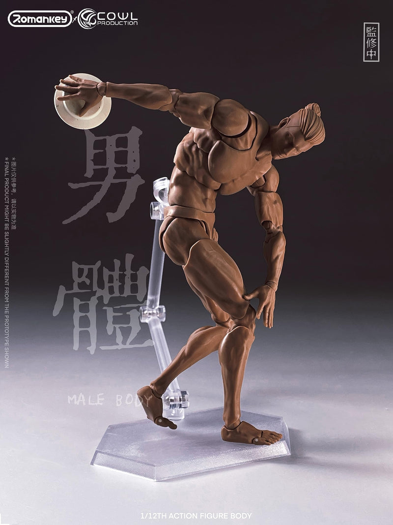 Romankey X COWL 1/12 SCALE SUPER-ACTIONAL MALE BODY (TANNED)