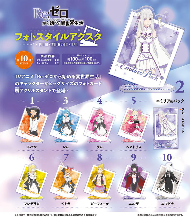 "Re:Zero kara Hajimeru Isekai Seikatsu" Photo Style Acrylic Stand