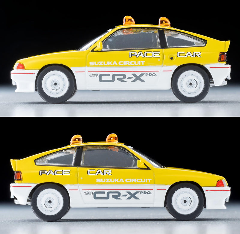 1/64 Scale Tomica Limited Vintage NEO TLV-N318b Honda Ballade Sports CR-X MUGEN CR-X PRO Suzuka Circuit Pace Car (Yellow / White)