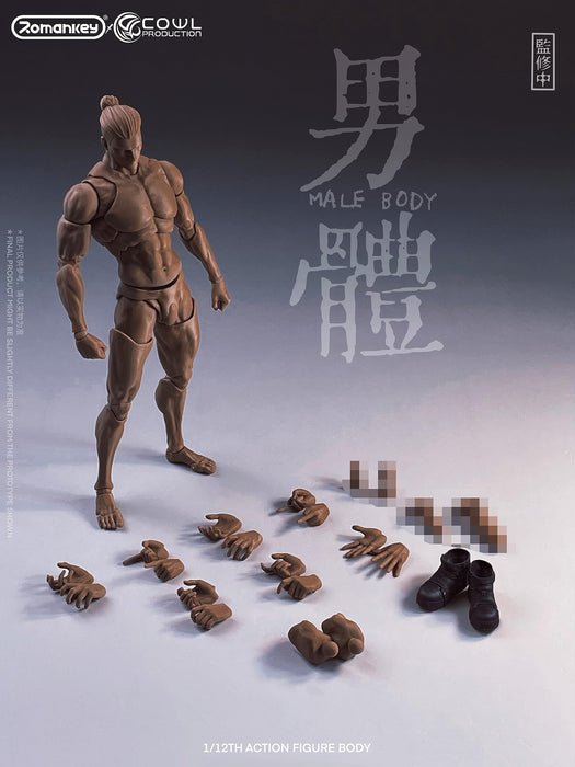 Romankey X COWL 1/12 SCALE SUPER-ACTIONAL MALE BODY (TANNED)