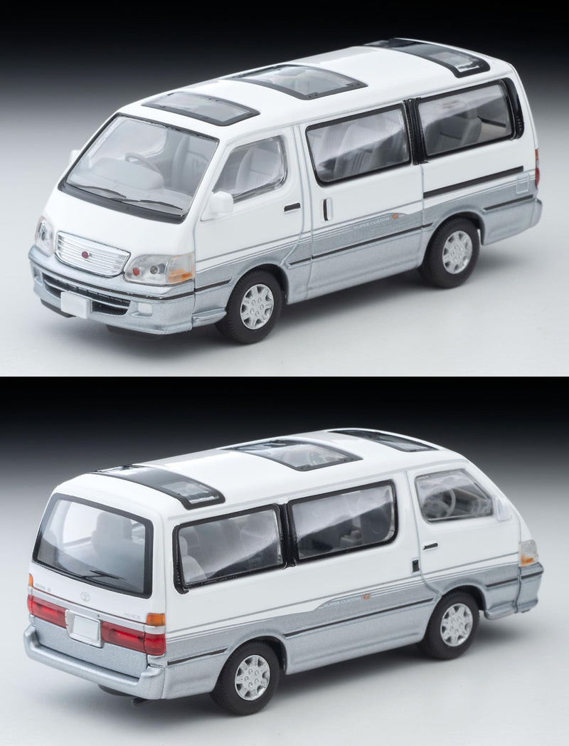 1/64 Scale Tomica Limited Vintage NEO TLV-N216d Toyota Hiace Wagon Super Custom G (White / Silver) 2001