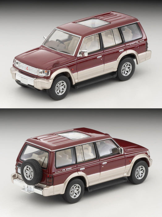 1/64 Scale Tomica Limited Vintage NEO TLV-N206b Mitsubishi Pajero Mid Roof Wide VR (Red / Beige) 1996