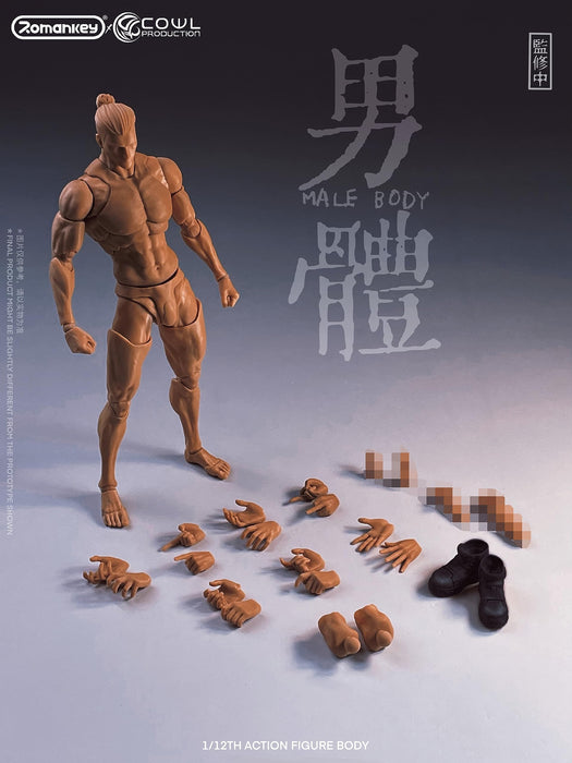 Romankey X COWL 1/12 SCALE SUPER-ACTIONAL MALE BODY (NATURAL)