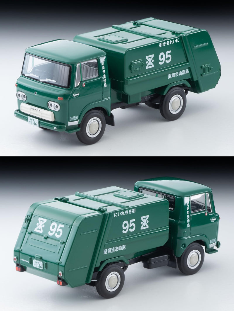 1/64 Scale Tomica Limited Vintage TLV-208a Isuzu Elf Garbage Truck (Amagasaki City Cleaning Bureau)