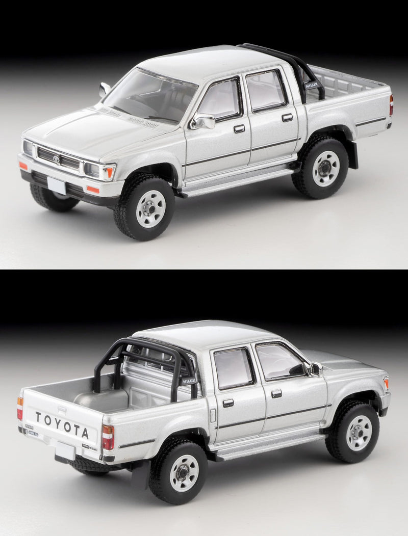 1/64 Scale Tomica Limited Vintage NEO TLV-N256c Toyota Hilux 4WD Pick Up Double Cab SSR (Silver) 1991