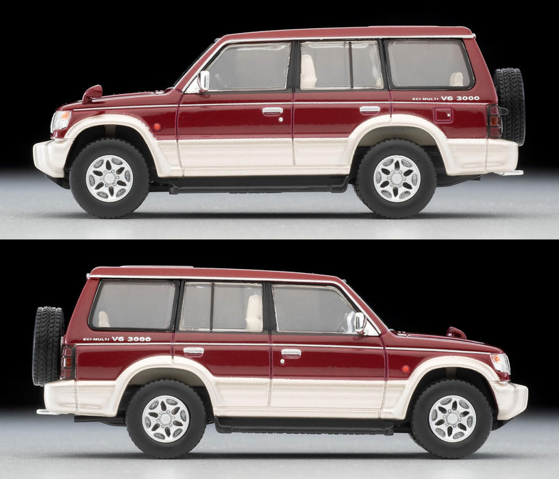 1/64 Scale Tomica Limited Vintage NEO TLV-N206b Mitsubishi Pajero Mid Roof Wide VR (Red / Beige) 1996