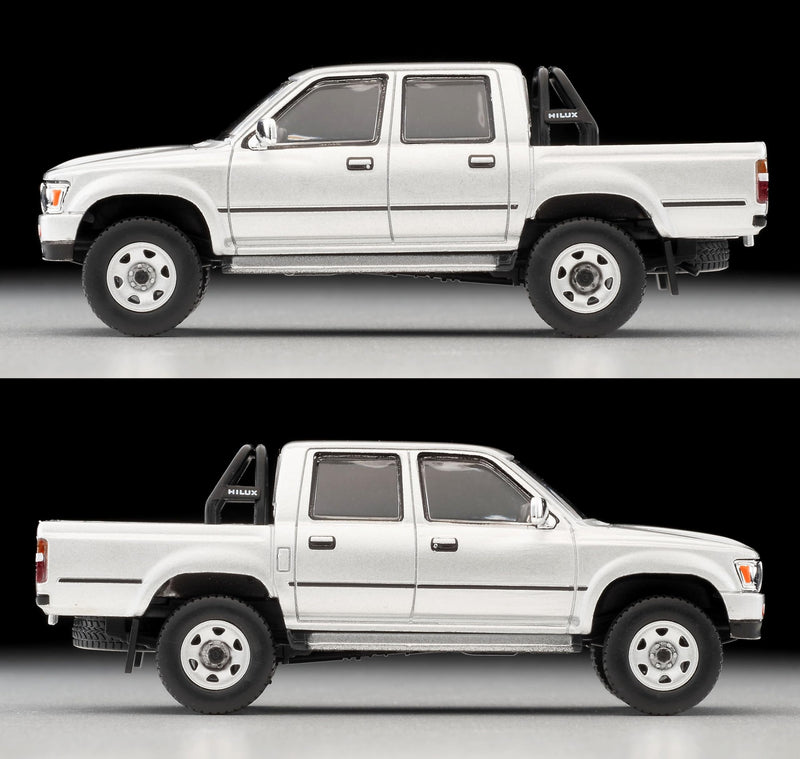 1/64 Scale Tomica Limited Vintage NEO TLV-N256c Toyota Hilux 4WD Pick Up Double Cab SSR (Silver) 1991