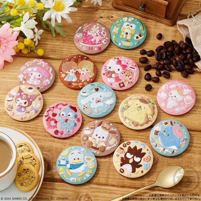 Sanrio Characters Embroidery Can Badge Biscuit 3