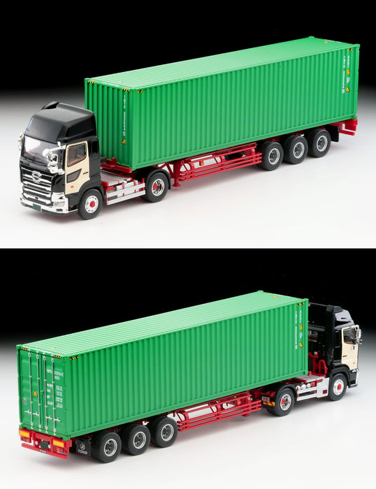 1/64 Scale Tomica Limited Vintage NEO TLV-N292c Hino Profia 40ft Sea Container Trailer (Toho Sharyo TC36H1C34) (Black)
