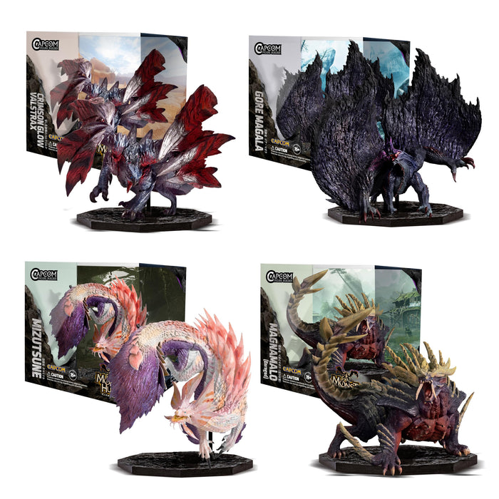 Capcom Figure Builder Cube "Monster Hunter" 4 Set Box (Gore Magala / Crimson Glow Valstrax / Magnamalo / Mizutsune)