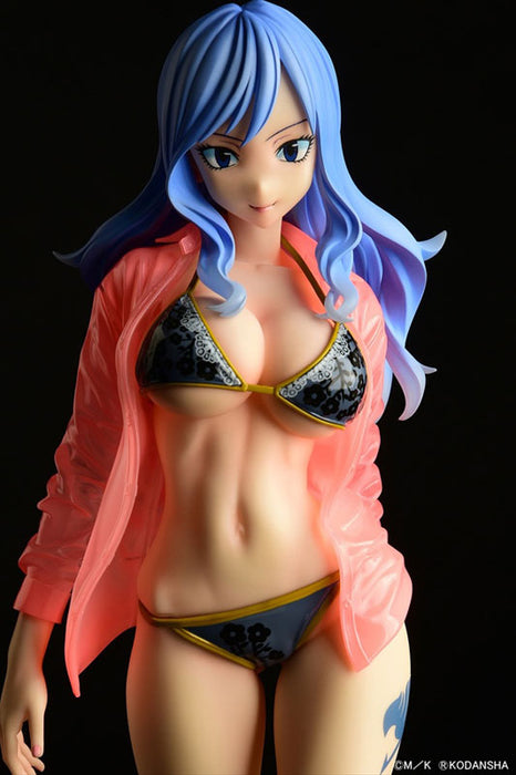 "Fairy Tail" Juvia Lockser Gravure Style Black Bikini!! Wet See-through Shirt SP 1/6 Scale