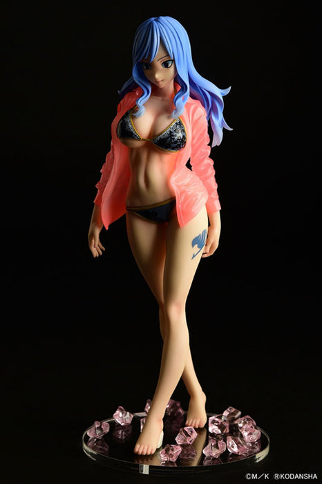 "Fairy Tail" Juvia Lockser Gravure Style Black Bikini!! Wet See-through Shirt SP 1/6 Scale