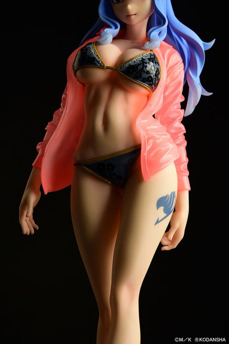 "Fairy Tail" Juvia Lockser Gravure Style Black Bikini!! Wet See-through Shirt SP 1/6 Scale