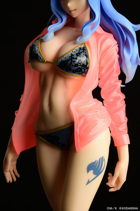 "Fairy Tail" Juvia Lockser Gravure Style Black Bikini!! Wet See-through Shirt SP 1/6 Scale