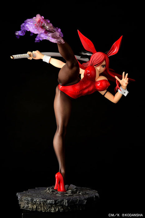 "Fairy Tail" Erza Scarlet High Kick Ver. Red Bunny 1/6 Scale Figure