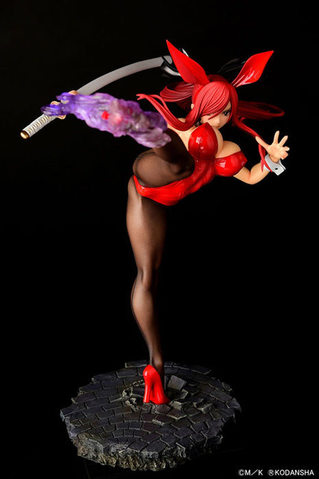 "Fairy Tail" Erza Scarlet High Kick Ver. Red Bunny 1/6 Scale Figure