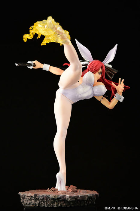 "Fairy Tail" Erza Scarlet High Kick Ver. White Bunny 1/6 Scale Figure