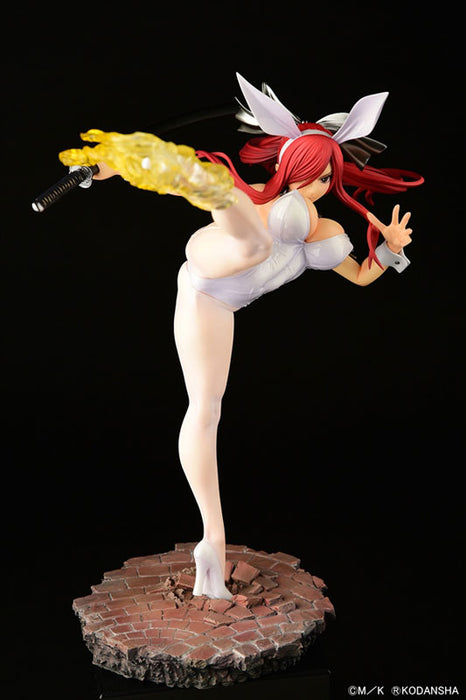 "Fairy Tail" Erza Scarlet High Kick Ver. White Bunny 1/6 Scale Figure