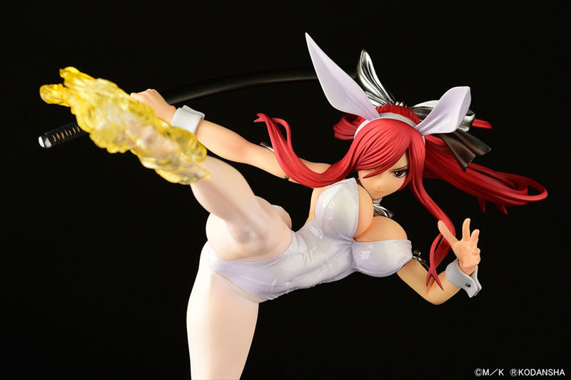 "Fairy Tail" Erza Scarlet High Kick Ver. White Bunny 1/6 Scale Figure