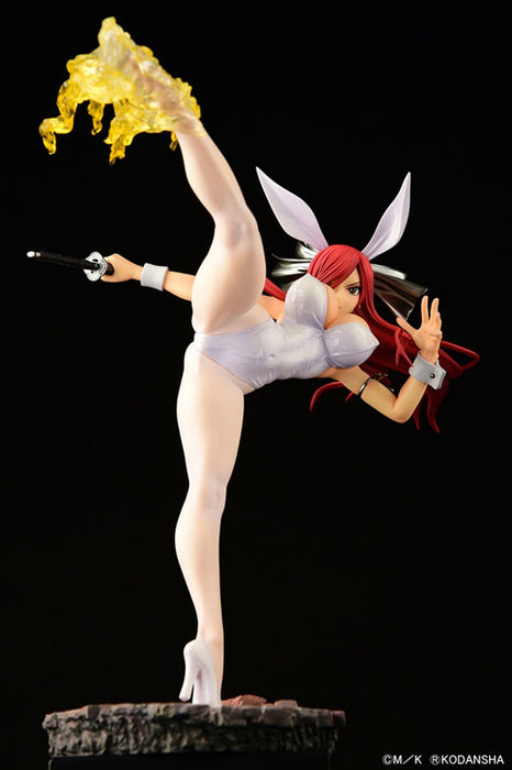 "Fairy Tail" Erza Scarlet High Kick Ver. White Bunny 1/6 Scale Figure