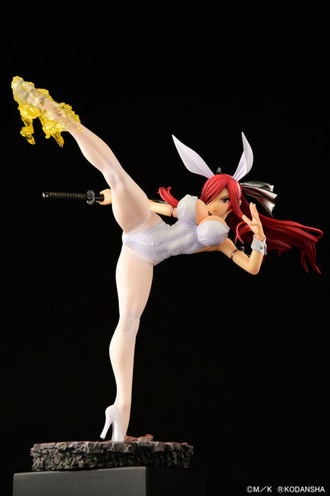 "Fairy Tail" Erza Scarlet High Kick Ver. White Bunny 1/6 Scale Figure