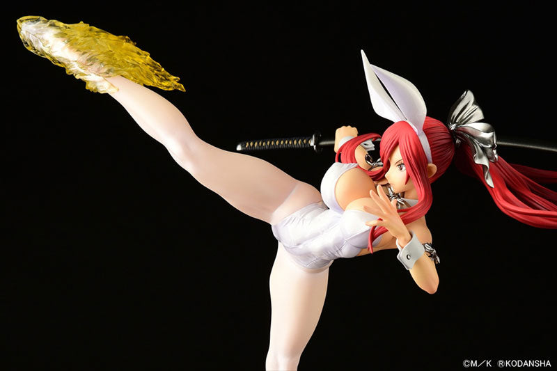 "Fairy Tail" Erza Scarlet High Kick Ver. White Bunny 1/6 Scale Figure