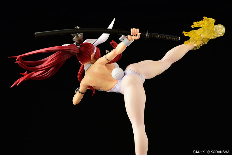 "Fairy Tail" Erza Scarlet High Kick Ver. White Bunny 1/6 Scale Figure