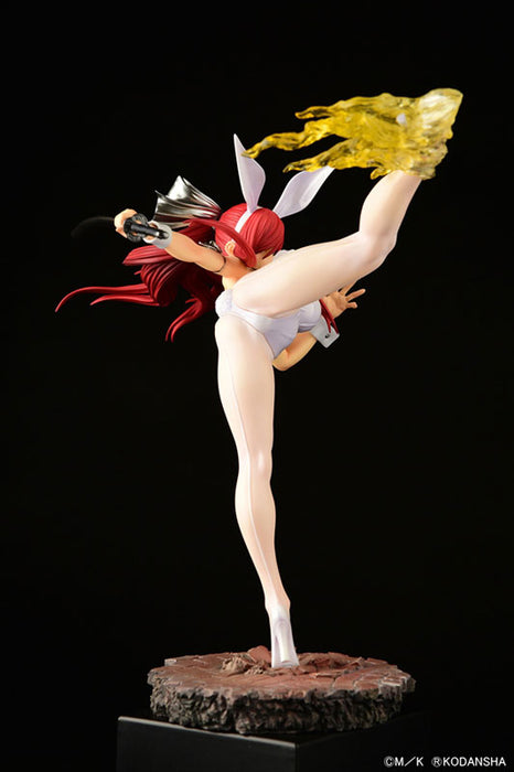 "Fairy Tail" Erza Scarlet High Kick Ver. White Bunny 1/6 Scale Figure