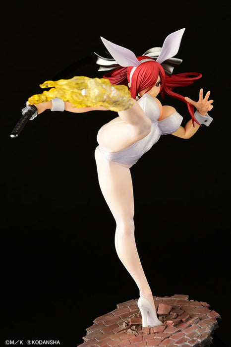 "Fairy Tail" Erza Scarlet High Kick Ver. White Bunny 1/6 Scale Figure