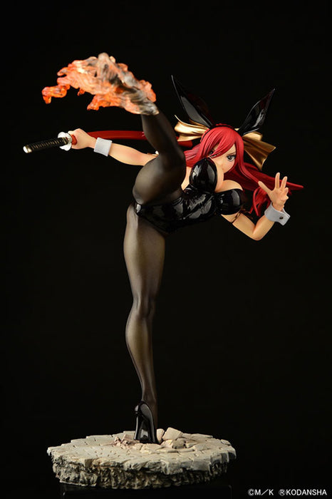 "Fairy Tail" Erza Scarlet High Kick Ver. Black Bunny 1/6 Scale Figure