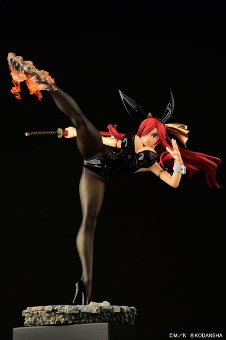 "Fairy Tail" Erza Scarlet High Kick Ver. Black Bunny 1/6 Scale Figure