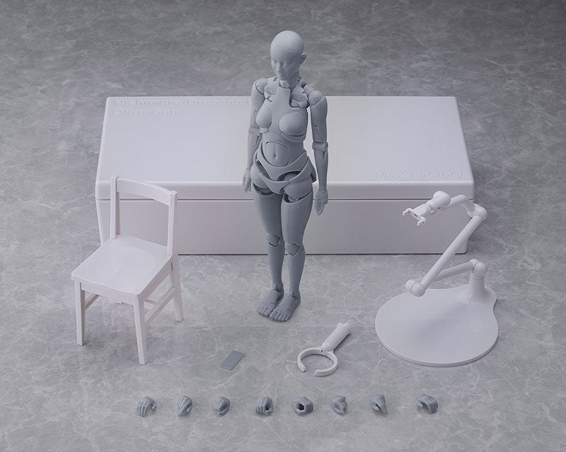 Nishimura Style Drawing Doll Olive Gray
