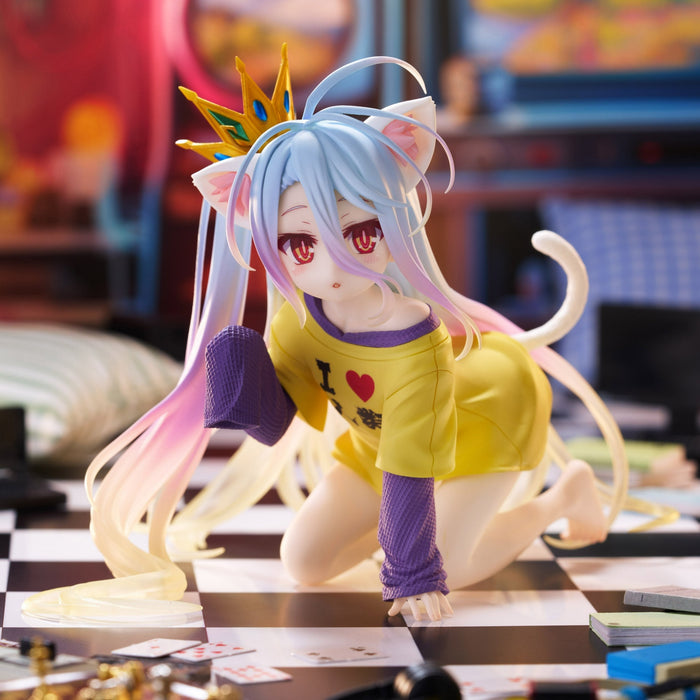 "No Game No Life" Desktop Cute Figure Shiro Nekomimi Cat Ear T-shirt Ver.