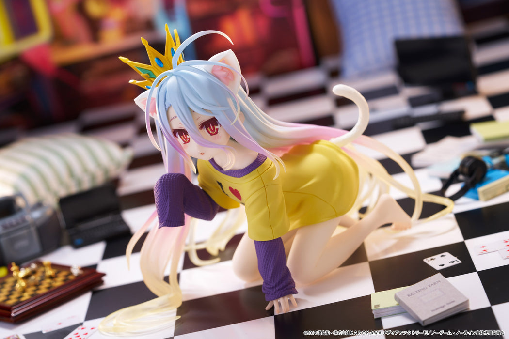 "No Game No Life" Desktop Cute Figure Shiro Nekomimi Cat Ear T-shirt Ver.