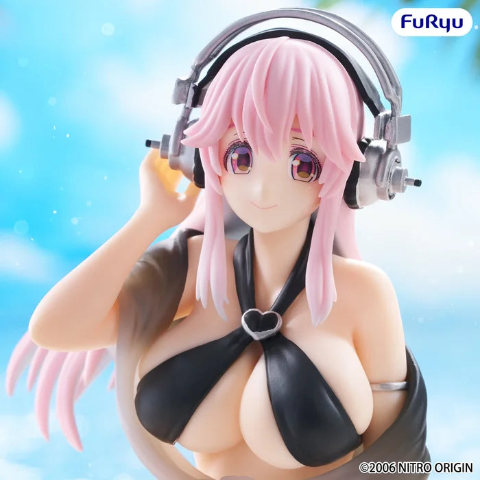 Super Sonico Noodle Stopper Figure Swimsuit Black Color Ver.