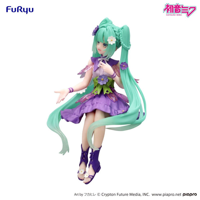 "Hatsune Miku" Noodle Stopper Figure Flower Fairy -Purple Cosmos-