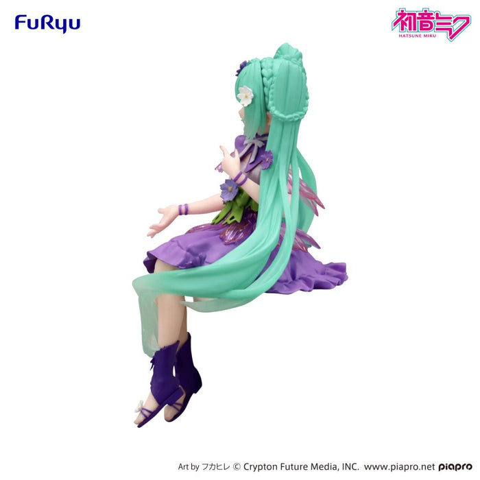 "Hatsune Miku" Noodle Stopper Figure Flower Fairy -Purple Cosmos-