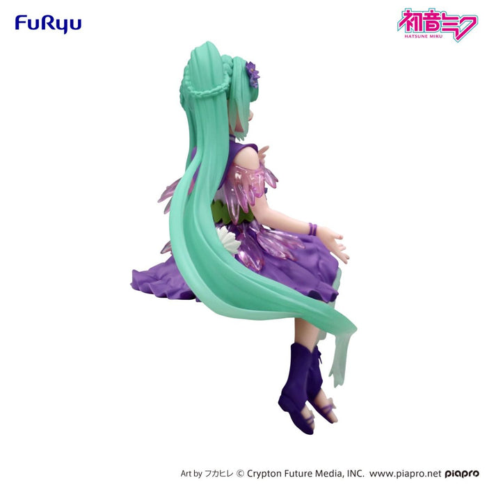 "Hatsune Miku" Noodle Stopper Figure Flower Fairy -Purple Cosmos-